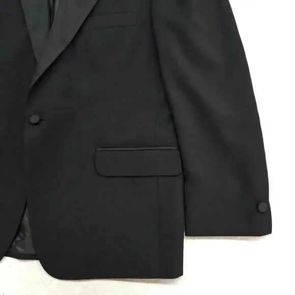 NWT Tuxedo Jacket Mens Size 42 Regular Applause Formal Wear Black Prom Wedding - Picture 5 of 16